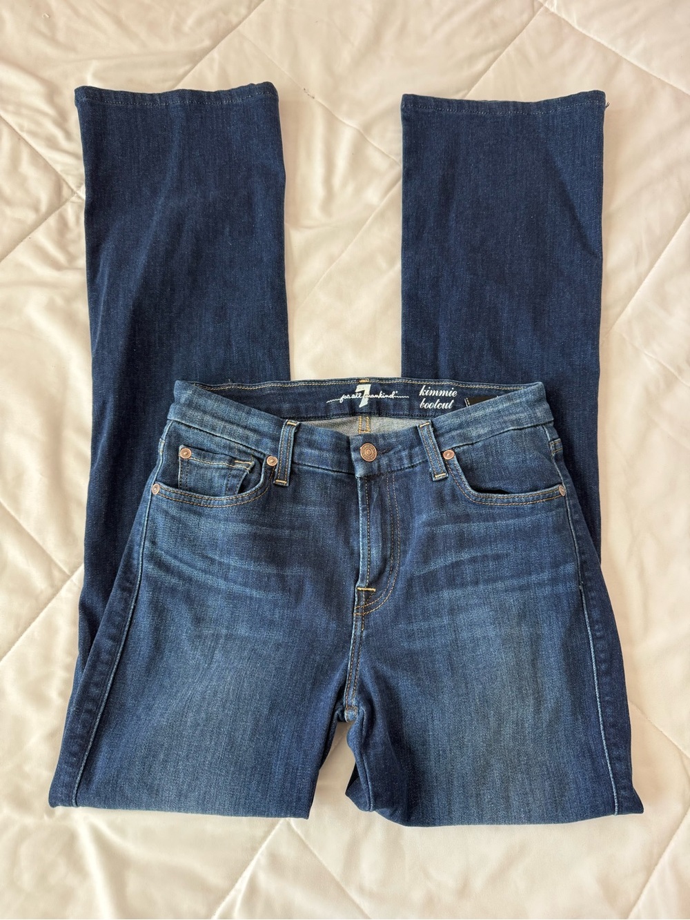 7 For All Mankind Women's Bootcut Jeans - Dark Indigo Blue